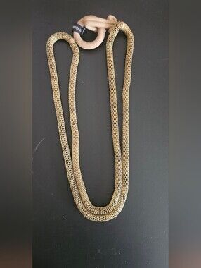 Piazza Sempione  Gold Mesh Multi-Strand Rope Necklace